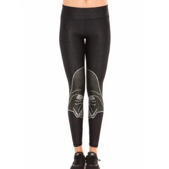 Star Wars Pants - NWT Terez Star Wars Darth Vader Official Licensed Print Leggings Metallic Blk XS